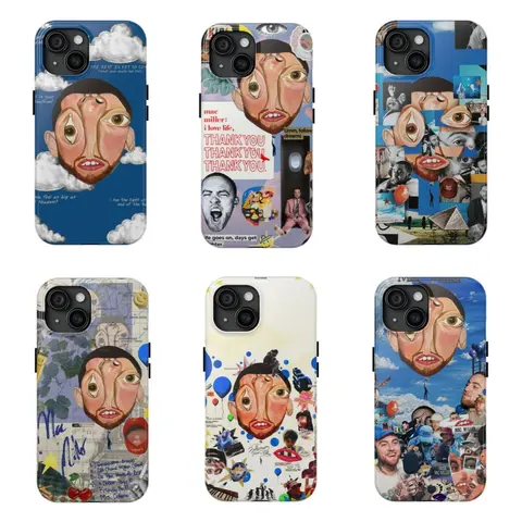 Retro Mac-Miller Phone Case Trendy Tough Phone Case Compatible for iPhone 17Promax 16 15 14 13 12 11 and for Samsung S21-S25 Perfect Gift for Music Fans Her/Him