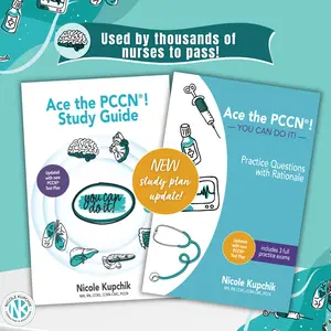 PCCN Study Guide & Practice Review Question Book Bundle