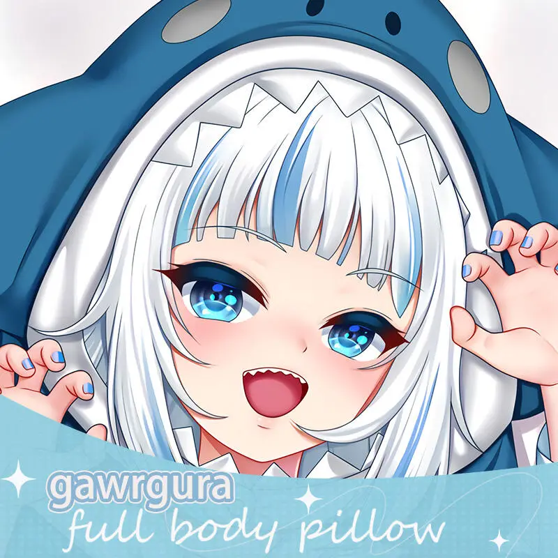 Anime Dakimakura Japanese Otaku Waifu Life Size Doublesided Print Hugging Body Pillov Cover VTB gawrgura