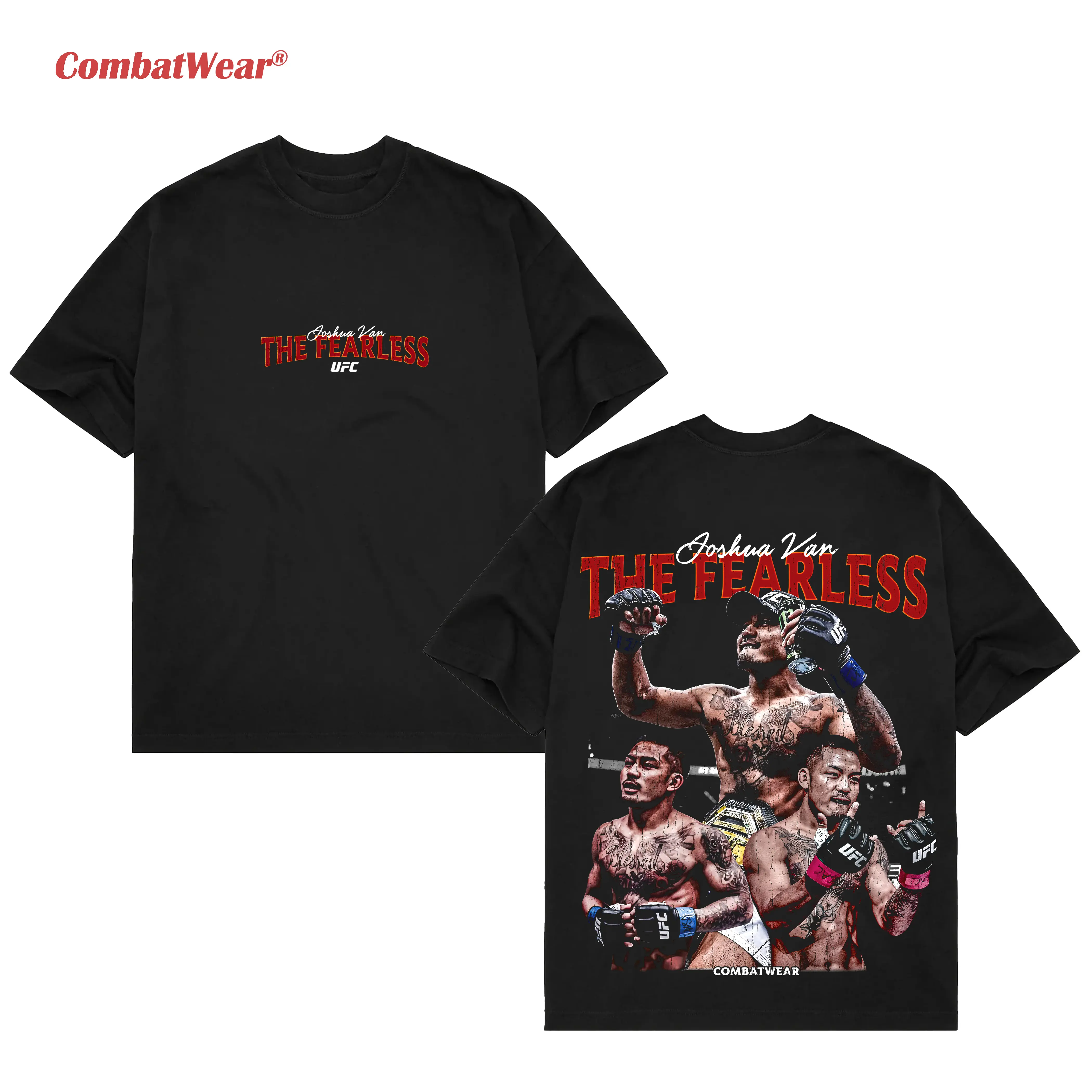 COMBATWEAR Joshua Van 'The Fearless' Tee, UFC 331 MMA Graphic T-Shirt, Gift for Fighters, UFC Merch, Vintage Streetwear Graphic T-shirt