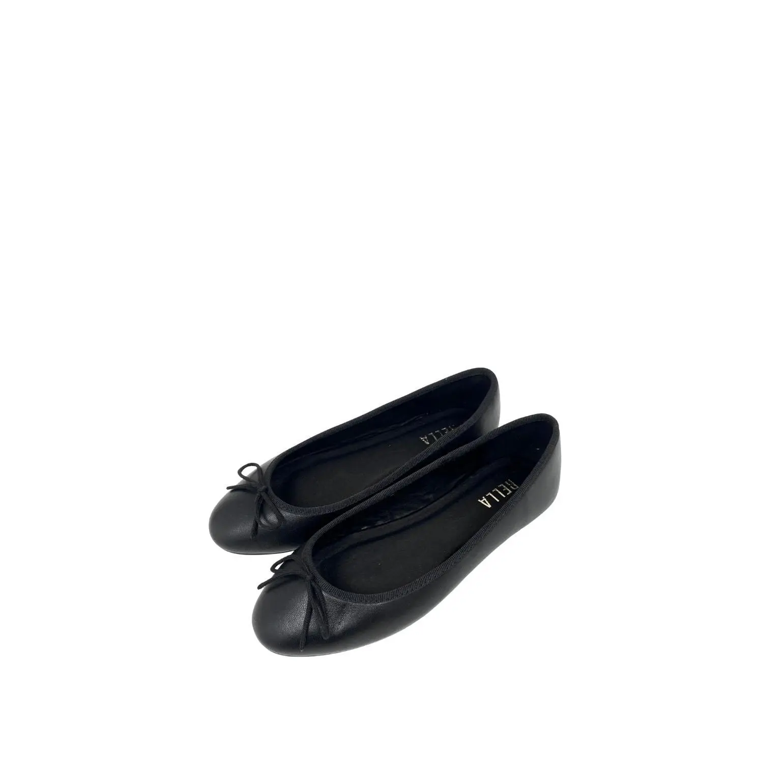 Rosie Leather Flats - Black