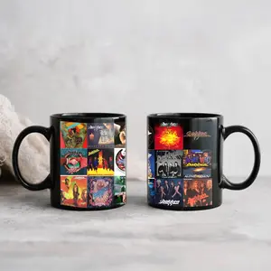 Dokken Albums Collage Mug | Retro Rock Band Coffee Cup | 80s Rock Lover Gift