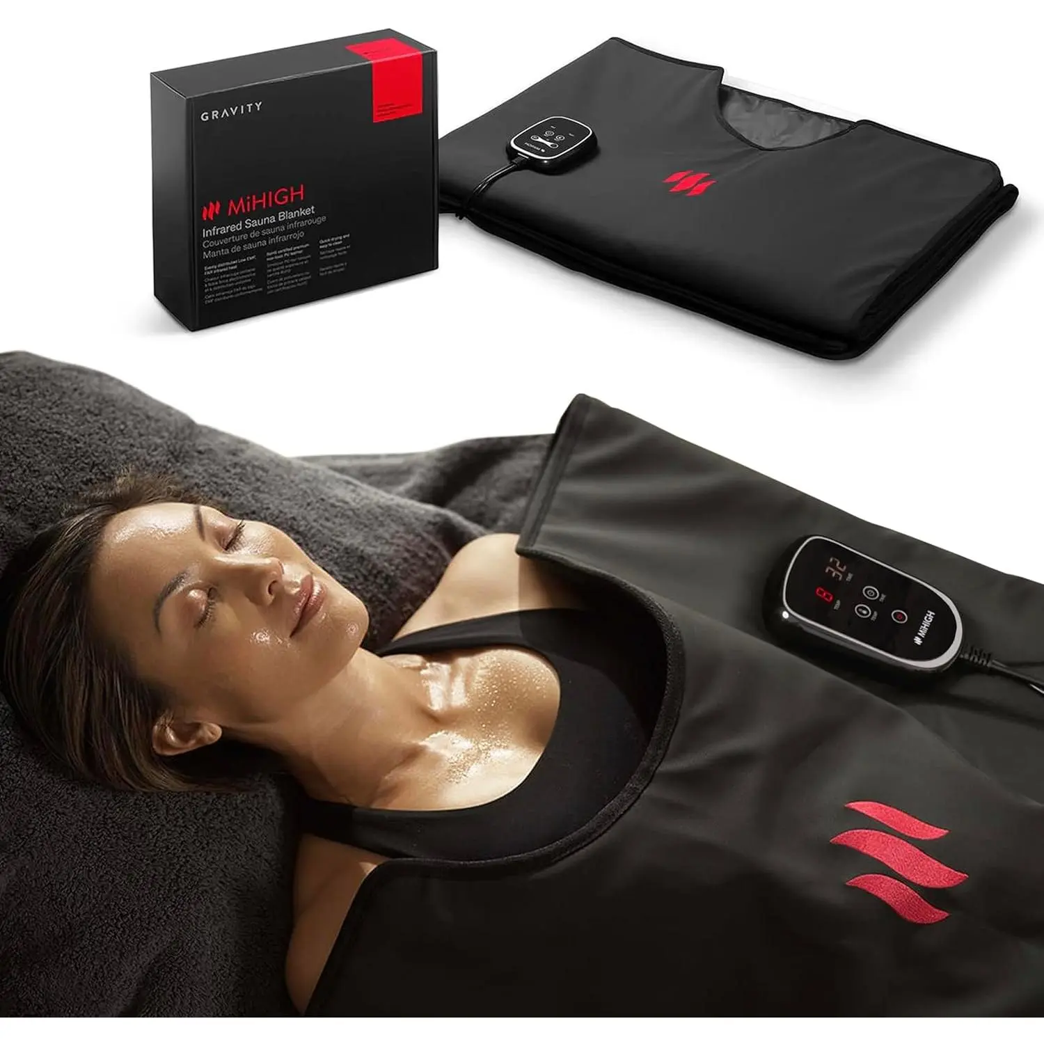 Portable Infrared Sauna Blanket - Indoor Personal Sauna for Home Supports Blood Flow & Circulation - Waterproof One-Person Sauna for Exercise Recovery, Detoxification, & General Wellbeing