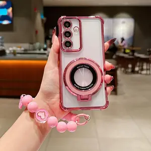 Solid color bracelet holder three piece set phone case Case is Suitable For OPPO A31/A184G/A17/A16S/A16/A15S/A15/A12S/A12E/A12/A11S/A11K/A9X/A92020/A9/A82019 with TPU Shock proof, Fashionable and durable design
