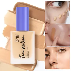 USHAS Foundation Moisturizing Liquid Foundation with Hyaluronic Acid Full Coverage & Vitamin E Long-lasting 18H Makeup