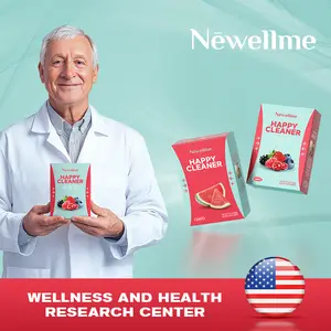 Newellme Happy Cleanse - Superfood Powder/Probiotics/Digestive Enzymes/Moringa - Supports gut health - Boosts Supplement Dietary