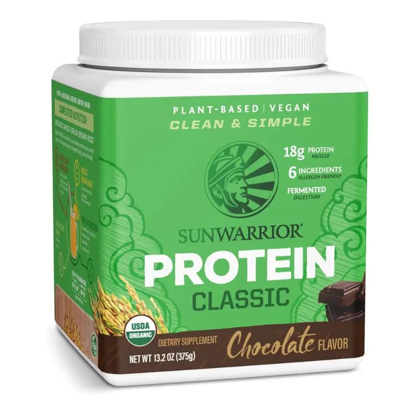 Sunwarrior Classic Protein Powder BCAA Amino Acids Plant Based Sprouted Brown Rice Shake Sunwarrior Classic Protein Powder BCAA Amino Acids Plant Based Sprouted Brown Rice Shake