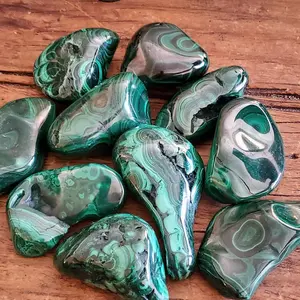 Malachite Pocket Stones, Malachite the Protection Stone, Beautiful Quality Polished Malachite