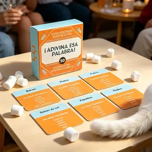 Spanish Mini Card Game Set, Includes 50 Cards, Perfect Party Activity & Holiday Gift, Enhances Fun & Interaction, Ideal for Gatherings, Word Cards