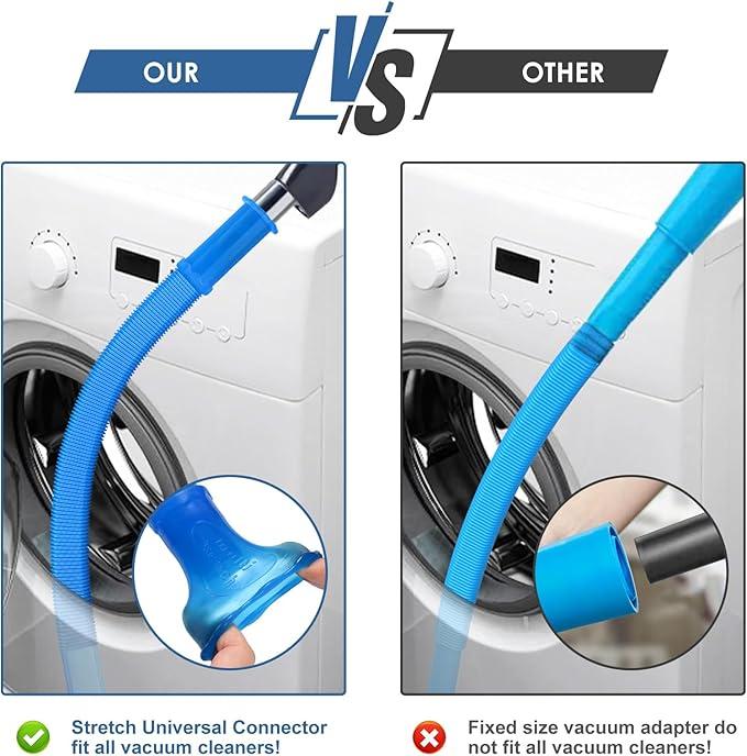 2 Pieces Dryer Vent Cleaner Kit, Dryer Lint Brush, Vacuum Hose Attachment with Stretch Universal Connector,  Quickly Lint Remover