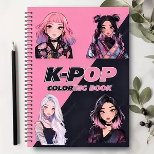 K-Pop Coloring Book, Thick Paper 16 Sheets, Unique Cover, Perfect Gift for Adults, Coloring Pages For Adults, Valentine's Day, Christmas, Halloween, New Year, Birthday