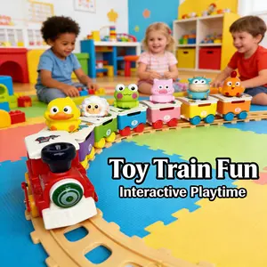 Toddler Toys for 1 2 3 Year Old, Electric Farm Animal Train Set with Music, Lights & Steam, Montessori Counting, Matching & Sorting Learning Toys, Christmas Birthday Gifts for Baby Boys Girls 18M+