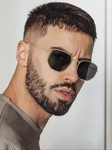 Men's Frame Trendy Casual Eyewear, Perfect Gift for Men, Autumn Winter Fashion Metal Frame Design, Versatile Travel Accessories, Trendy Casual High Quality Sunglasses