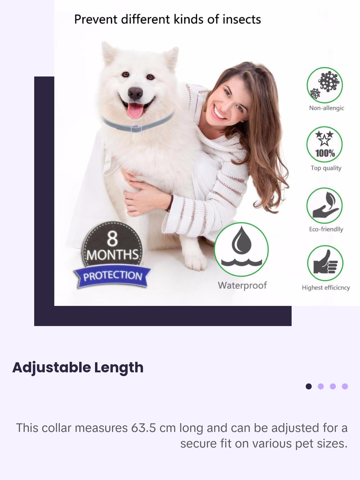 Anti-Insect Cat Dog Collar - Effective Insect Repellent, Lightweight Design, Suitable for Pets, Compatible with Various Breeds