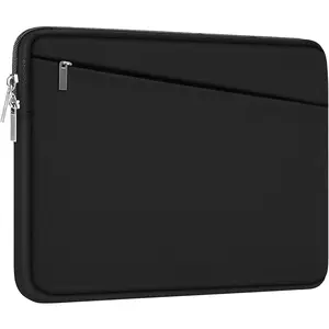 15.6 inch Laptop Sleeve, Durable Computer Carrying Bag Protective Case Briefcase Handbag with Front Pocket, Slim Cover for 15-16 Inch , , , , Notebook, Black