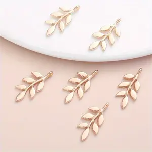 5pcs Exquisite Willow Leaf Pendant for Women Bracelet Necklace Jewelry Making