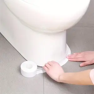 2PCS White Caulk Tape - Waterproof, Self-Adhesive, 22mm x 3.2m, Easy to Trim, Foldable Crease Design for Bathroom & Bathtub Sealing