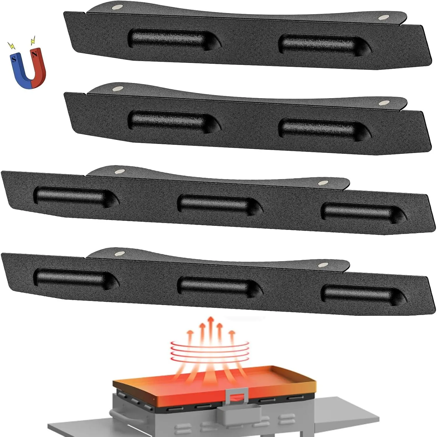 Wind Guards for 36" Griddle, Grill Accessories for Griddle Grill and Camping, Stainless Wind Screens Protect Hold Heat Save Gas Compatible with Hood