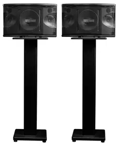 KPS80 8" Karaoke Speakers 2-Pack + 36" Bookshelf Speaker Stands Bundle