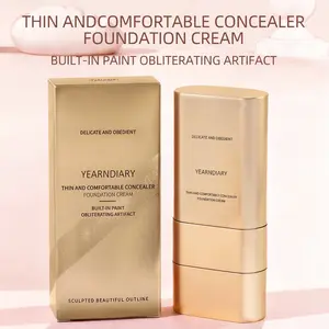 Double Head Foundation Make-up Cream, Lightweight Moisturizing Concealer Foundation Make-up Cream, Lasting Makeup, Moisturizing, Light and Brightening
