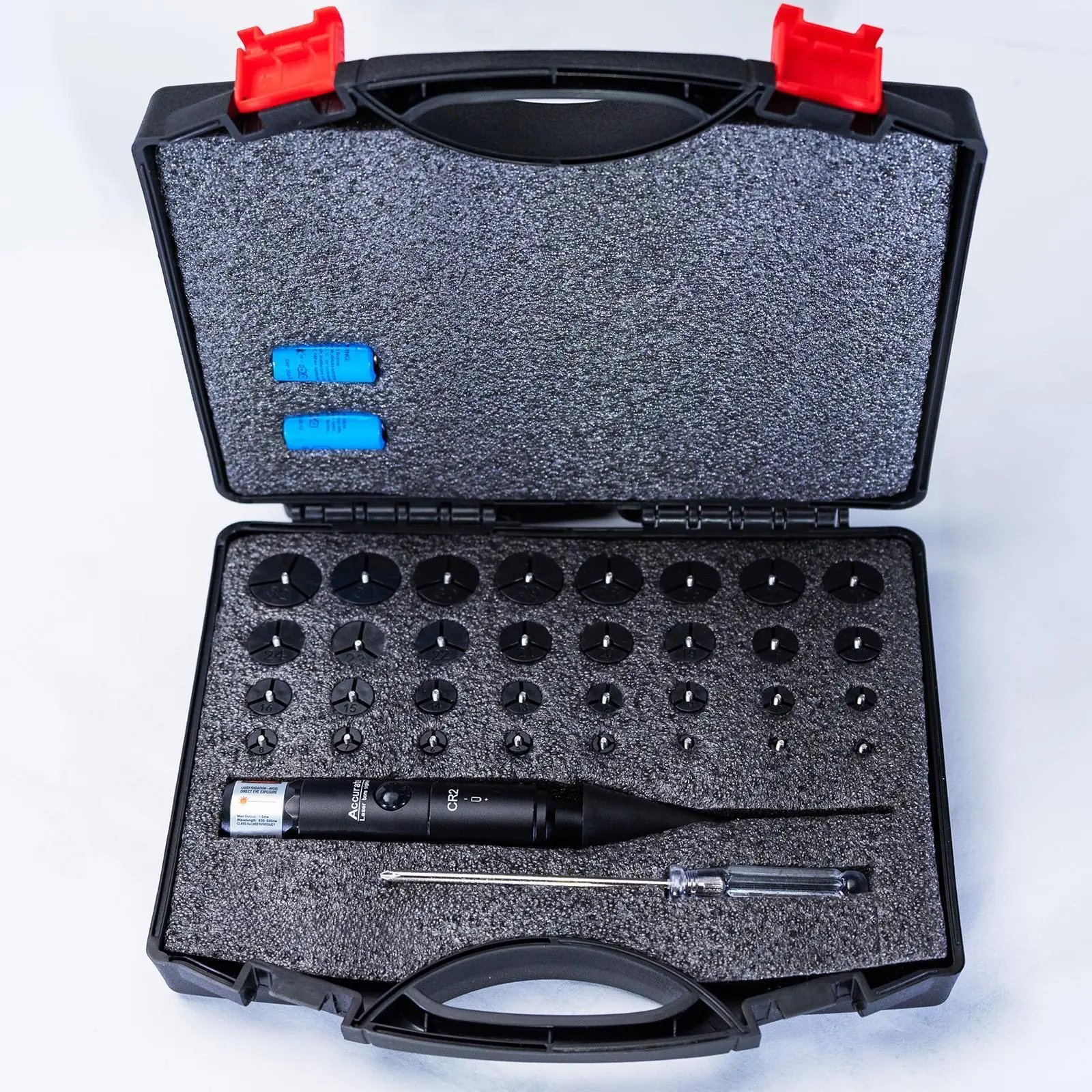 Optical Axis Calibration Alignment Tool Kit with 8/32/64 Size Connectors, Multi-Size Matching (O.17 to I2GA), Red/Green Available.
