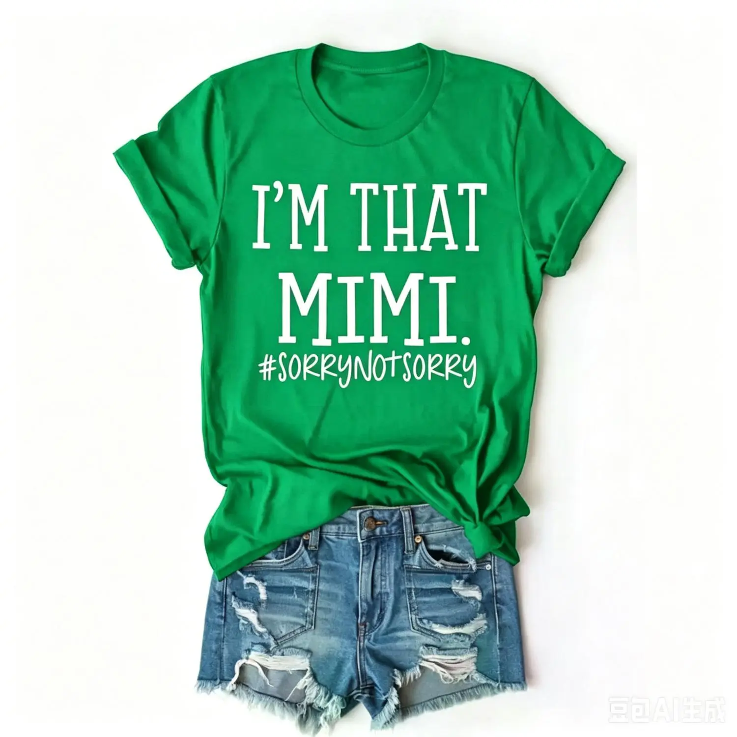 Women's I Am That Mimi Vintage Graphic Short-Sleeve Fitted Casual Streetwear T-Shirt Top