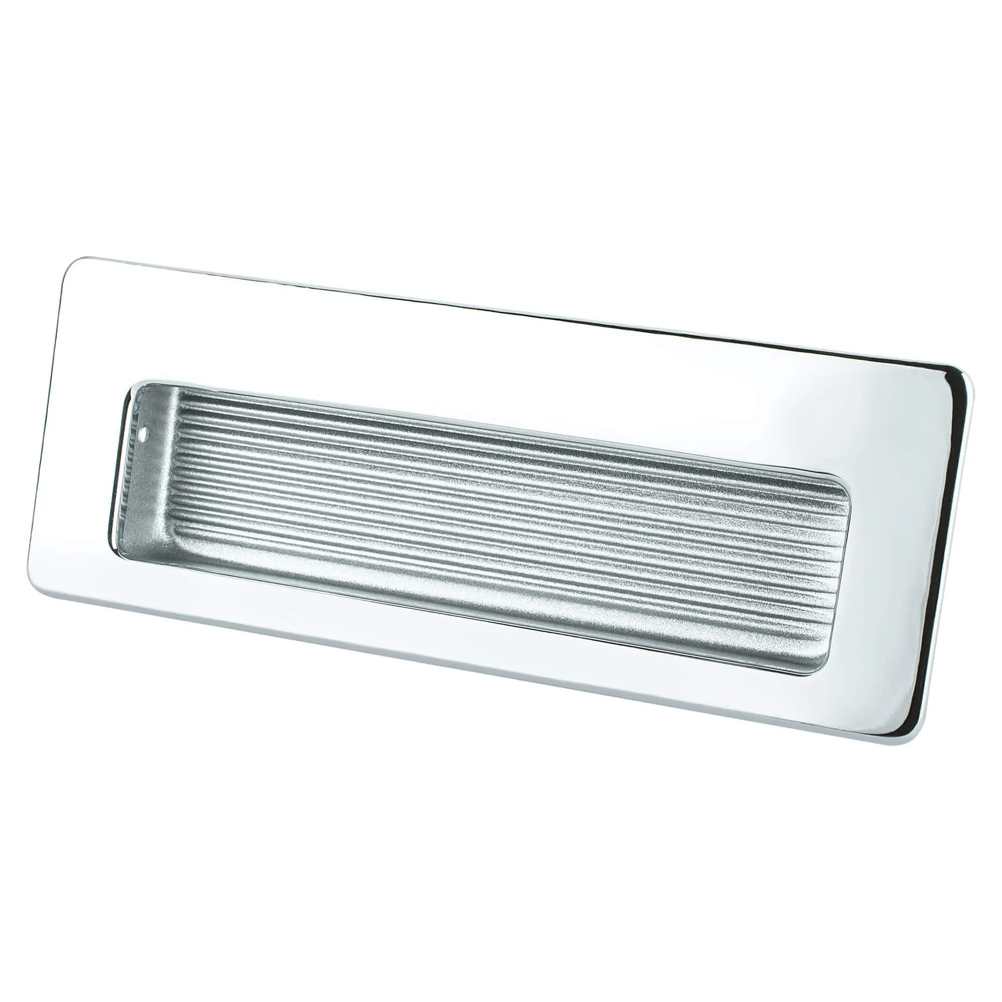 Berenson 6692-126-B Zinc Alloy Contemporary Zurich Recess Pull - Polished Chrome, 1 11/16 in Width, 1/2 in Depth, 3 21/32 in Base, 4 1/2 in Length, Cabinet Pulls for Commercial Users