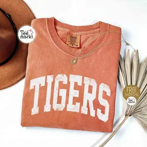 Vintage Tigers Shirt, Comfort Colors Tigers Game Day shirt, College Spirit Tiger Mascot shirt, Teacher Gameday shirt, Tailgate Football Mama