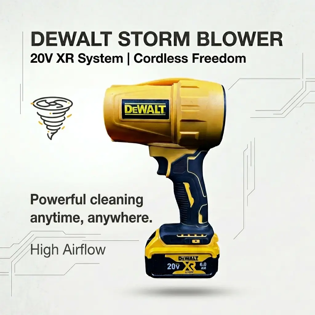 DEWALT Cordless Handheld Blower - Tool Only or Kit, Variable Speed Trigger, Lightweight Ergonomic Body, High-Velocity Airflow for Yd Leaf Cleanup & Garage Dust Removal, Quick Blowing Performance