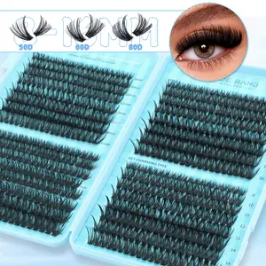 50D+80D+60D eyelash set, 640PCS large-capacity eyelash, soft and easy to wear, and a variety of styles to combine DIY single eyelash. False eyelash beginners live at home or go out for daily life & dating & party.