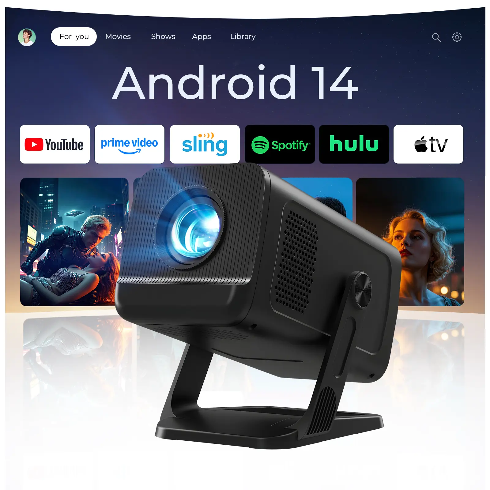 X1 Mini Portable Projector 1080P Supported Home Theater Movie Projector