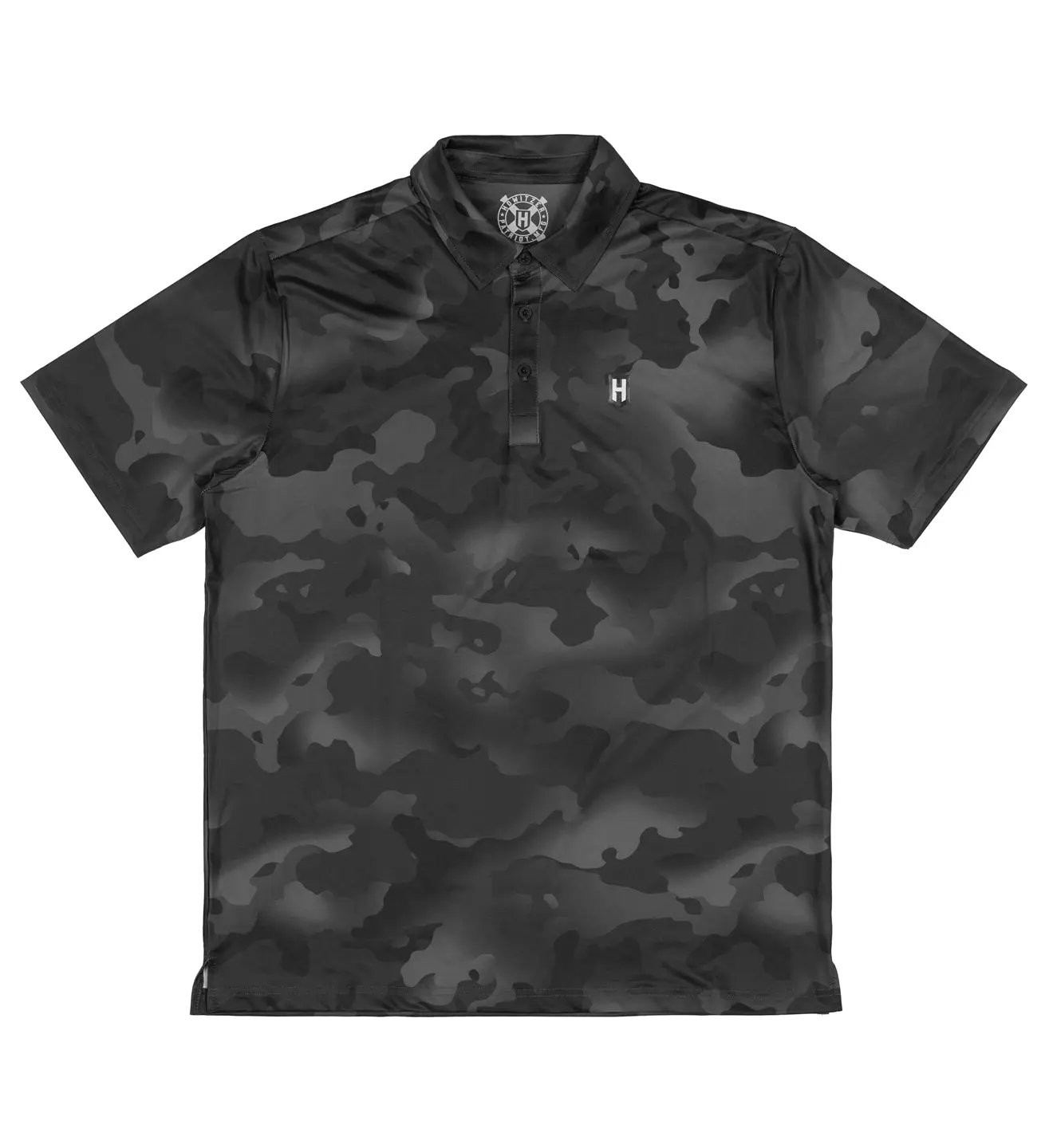 Howitzer Men's Freedom-Flex Camo Polo Shirt - Lightweight, Breathable Polyester-Spandex, Casual Short Sleeve 3-Button Top, 4x