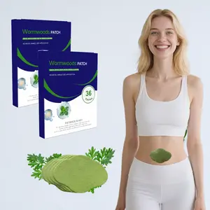 36 Pieces Mugwort Belly Patch, Natural Herbal Belly Patch, Hot Moxibustion Belly Button Mugwort Patch for Abdomen and Waist.