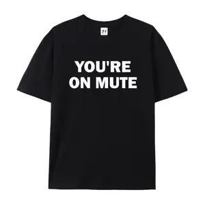 100% cotton short-sleeve shirt，Unisex Oversized You're On Mute Printed Craft T-Shirt, Funny Remote Work Soft Cotton Drop Shoulder Top, Casual Zoom Call Tee, summervibes, Juneteenth 2026, Independence Day, Back to School