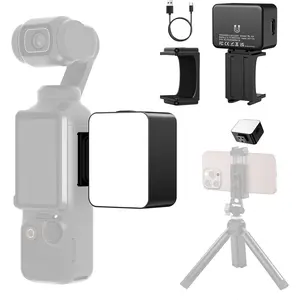 RL03  Mini Light Compatible for DJJ  Pocket 3, 3. Reachargeable LED Fill Lights,800mAh,2800K-6500K,3 Levels Adjustable Mini Fill Light for Selfie Vlog Video Recording.