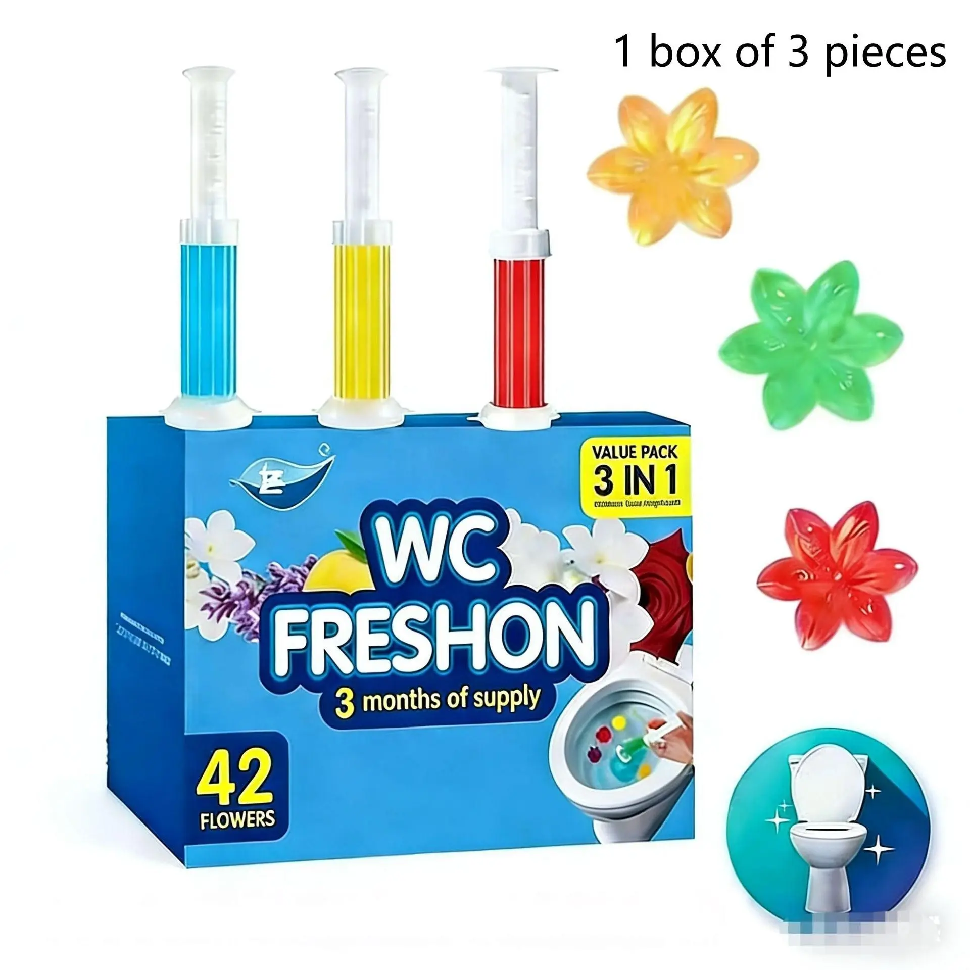 3pcs Toilet Gel Cleaner, Effective Odor Removal, Long-Lasting Freshness, Scented Clean, Bathroom Air Freshener, Durable Cleaning Supplies, Industrial Commercial Cleaning Agent, Hygienic Toilet Cleaner