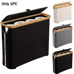 Large-capacity foldable tissue box with lid - space-saving modern bathroom storage, Bathroom Accessories Organizer, no installation required, durable fabric, multi-functional home storage, bathroom tissue storage container, Tissue Holder