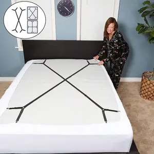 Bed Sheet Holder Strap, Bed Sheet Straps, 2 Counts Adjustable Bed Sheet Fastener, Bedding Accessories for Home Bedroom Hotel Dormitory