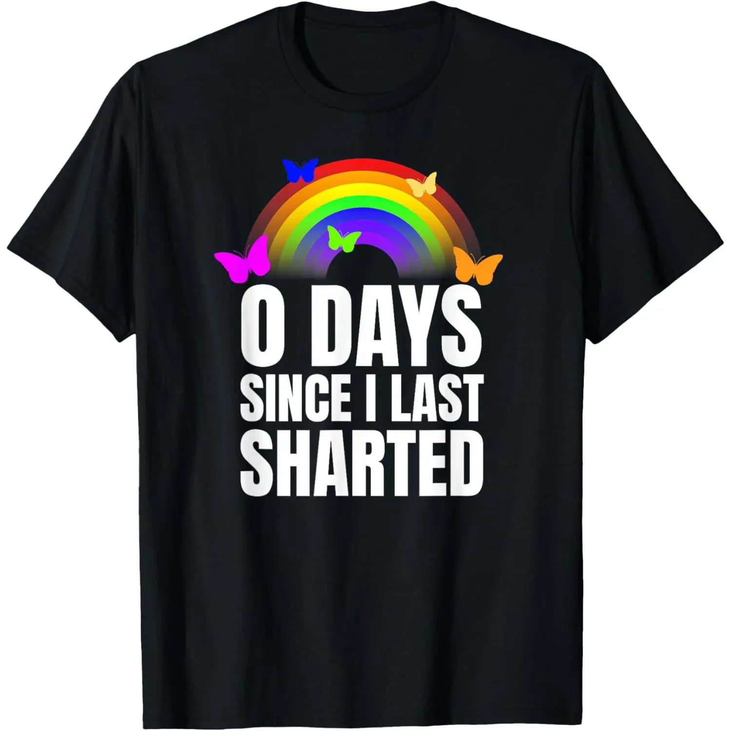 Men's Cotton Short-Sleeve Relaxed-Fit T-Shirt, Funny Shart Joke Embarrassing Airport Themed Top