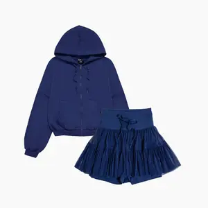 Sapphire TikTok Exclusive Bundle - Pirouette Skort x Zip Cloud Hoodie