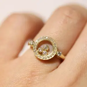 Pre-owned Chopard Happy Dias Icons Ring, yellow gold size 51 (5 3/4)