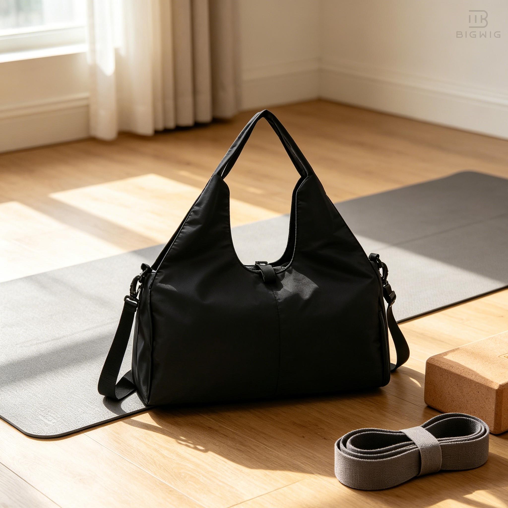 Large Gym Bag with Wet Pocket & Mat Strap, Yoga Mat Duffle Bag for Women, Sports Travel Bag for Workout, Pilates & Swimming