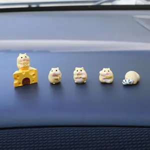 Mini Hamster Dashboard Decorations Interior, 6 count Kawaii  Dashboard Accessories Rearview Mirror Ornament, Cute  Decor for Women