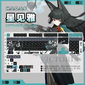 Zenless Zone Zero Hoshimi Miyabi Keycaps, ZZZ Game 120 miyabi PBT Keycaps Gaming Keyboard