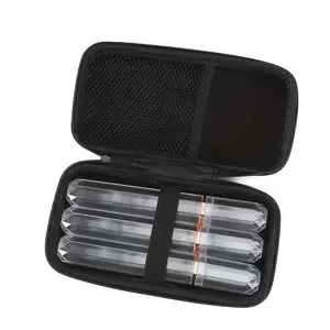 Portable Cigar Storage Box with 3 Independent Tubes, Compact Lightweight Travel Cigar Rack, Ideal for Smokers and Father's Day Gift
