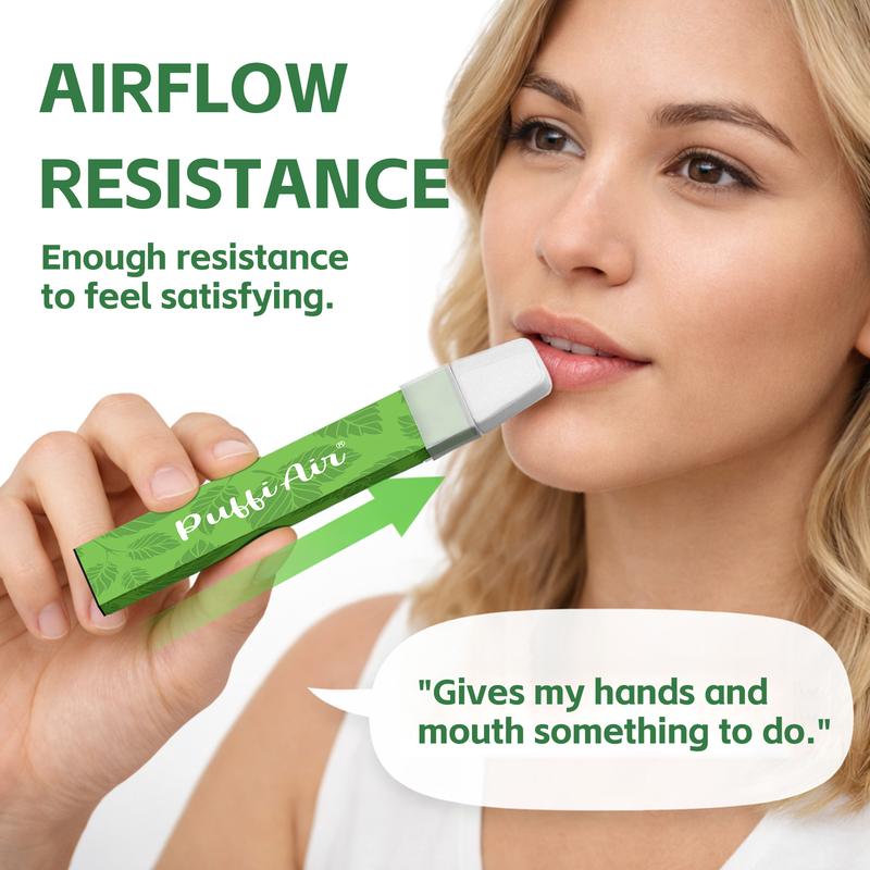 PUFFIAIR Mullein & Peppermint Herbal Air Inhaler for Lung Care & Instant Refreshment, Craving & Stress Relief | Nicotine-Free Smokeless Non-Electric Vaporless Inhalers, Usable Anywhere