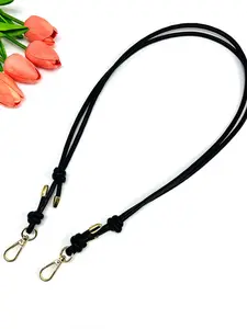 Adjustable Leather Braided Bag Strap, Crossbody Shoulder Strap, Versatile DIY Accessory, Solid Pattern, Casual Style, All Seasons