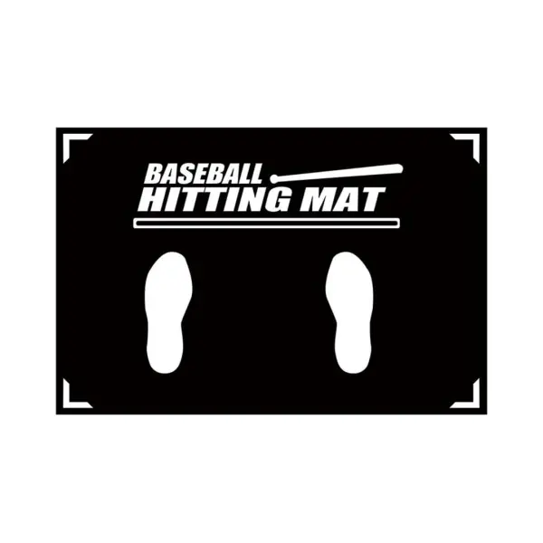 Baseball and softball batter stance training mats, baseball auxiliary batting practice mats, softball batting cage practice batting mats with toe facing, baseball training accessories