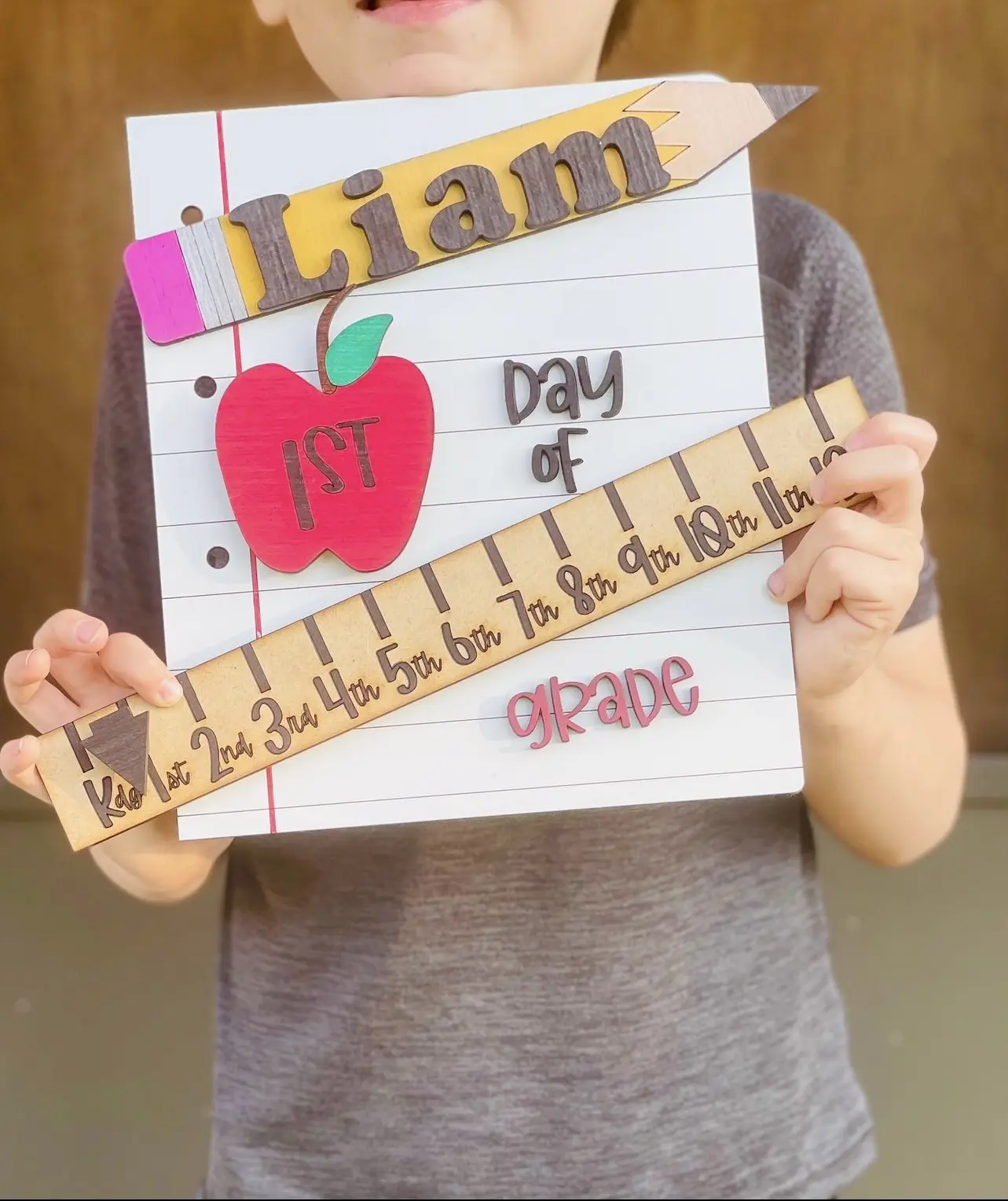 Personalized Back to School Photo Board