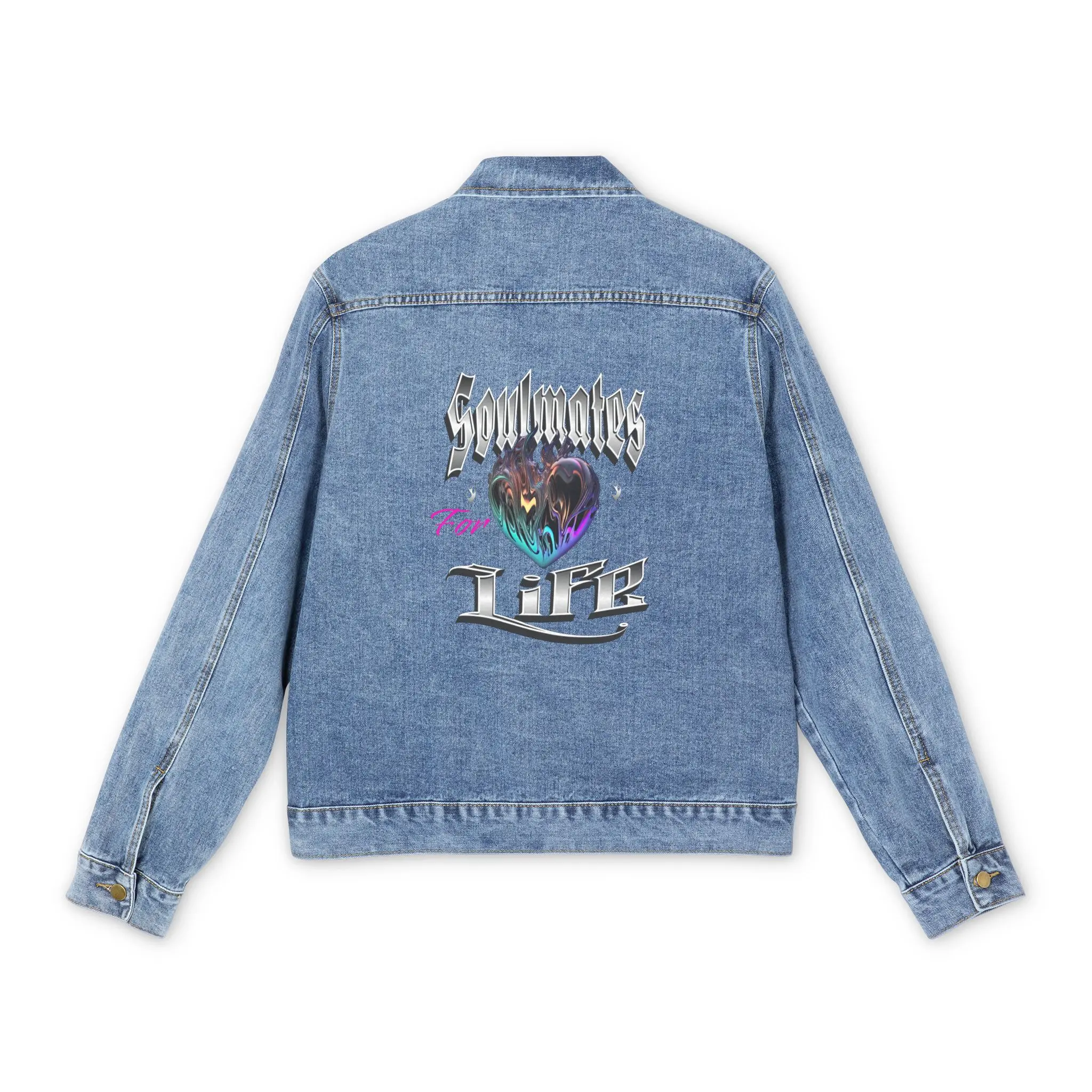 Hers Denim Jacket, Soulmates Denim Jacket, Relationship Gifts, Couples Outerwear, His and Hers Apparel, Valentine's Day, Women's Outerwear, Casual Jacket, Fashionable, Women's Clothing Gifts, Birthday Gifts For Her, Valentine's Gifts, Mother's Day Gifts